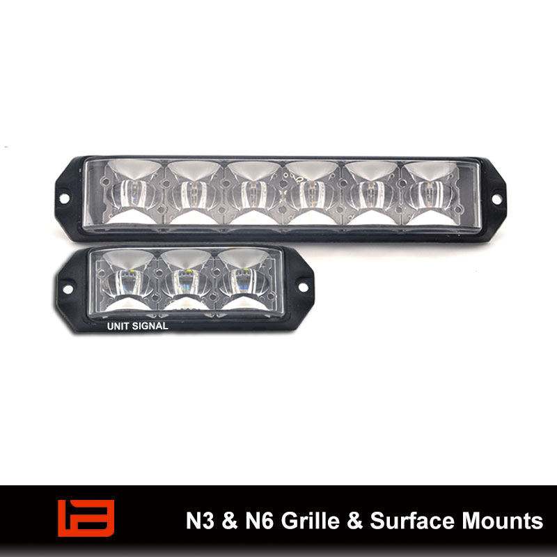 N3 y N6 Luces LED de montaje en superficie y rejilla